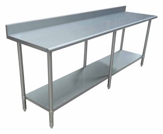 Worktable – Backsplash, Galvanized Base
