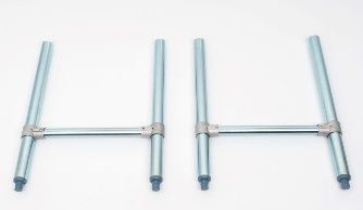 16-Gauge Galvanized Leg Tubing(4) 1-5/8"ODx18" Long with Plastic Bullet Feet