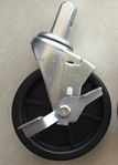5" Caster with 21.3mm X 21.3mm Square Shank with Side Brake