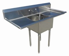 18-Gauge 304 Stainless Compartment Sink – Left Drainboard