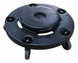 Trash Can Dolly 18"ODX6-1/2"H, Fit 20, 34, 44, and 55 Gallon Trash Cans