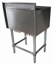 Ice Bin with 3" Backsplash