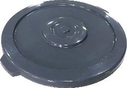 Circular Trash Can 44 Gallon Lid, Grey or Black