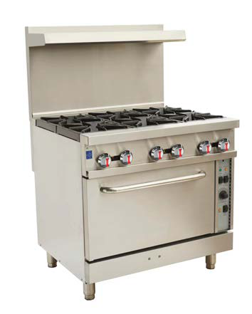 Gas Range 6 Burners with Convection Oven