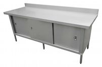 Stainless Steel Enclosed Table Cabinet – Backsplash