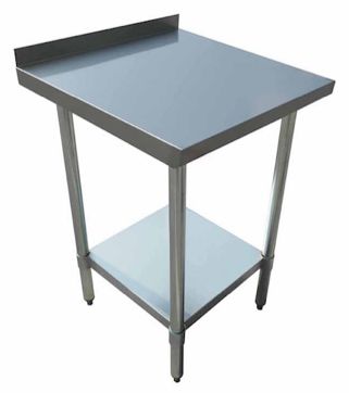 Worktable – Rear Edge Up, Galvanized Base