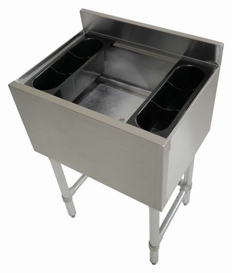 Ice Bin with 3" Backsplash