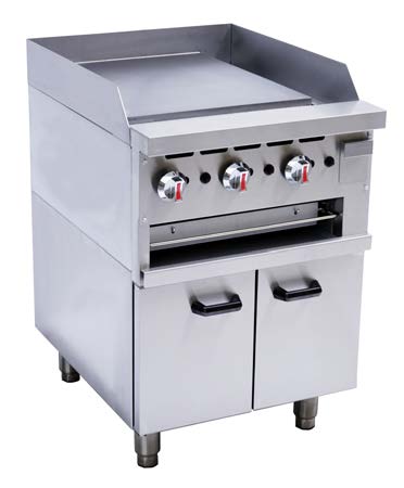 Gas Broiler with Griddle Top