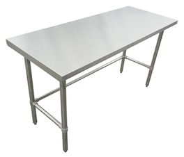 Worktable with Open Base – Galvanized Base