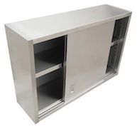Stainless Steel Enclosed Wall Cabinet – Sliding Doors, Welded