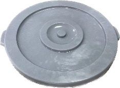 Circular Trash Can 20 Gallon Lid, Grey or Black