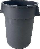 Circular Trash Can 44 Gallon(168l), Grey or Black