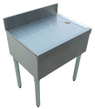 Bar Drainboard Unit with 3" Backsplash