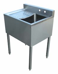 Bar Sink with 3" Backsplash
