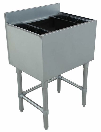 Ice Bin with 3" Backsplash
