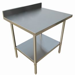 Worktable – Backsplash, Galvanized Base