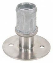 Stainless Steel Adjustable Bullet Foot with Flange for 1-5/8"OD Tubing