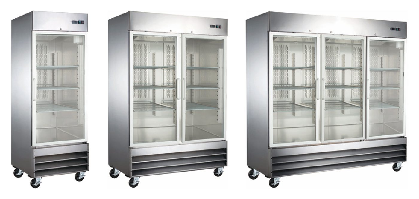 Reach-In Glass Door Refrigerator