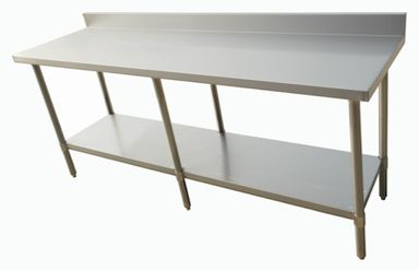 Worktable – Backsplash, Galvanized Base