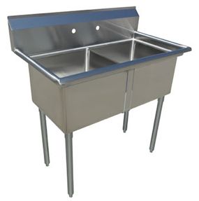18-Gauge 304 Stainless Compartment Sink – No Drainboard