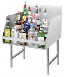 Liquor Display Rack with 6" Backsplash