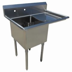 18-Gauge 304 Stainless Compartment Sink – Left & Right Drainboards