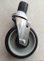 4" Caster with 1-2/5" Plastic Expanding Stem Without Brake