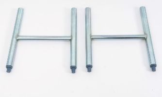 16-Gauge Galvanized Leg Tubing(4) 1-5/8"ODx18" Long with Plastic Bullet Feet