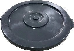 Circular Trash Can 34 Gallon Lid, Grey or Black