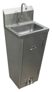 Pedestal Hand Sink with 8" Back Splash