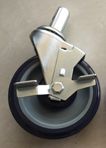 4" Caster with 22mm X 22mm Square Shank with Side Brake