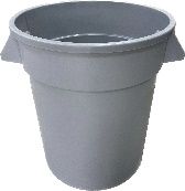 Circular Trash Can 20 Gallon(76l), Grey or Black