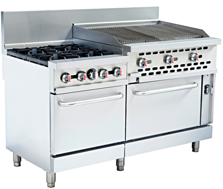 Gas Range 4 Burners with 36” Broiler & Oven
