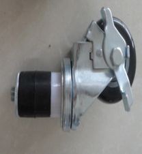 3" Caster with 1-2/5" Plastic Expanding Stem with Side Brake