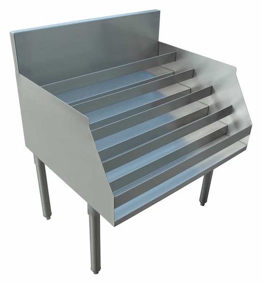 Liquor Display Rack with 6" Backsplash