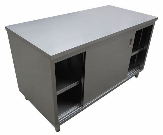 Stainless Steel Enclosed Cabinet – Sliding Doors, 16 Gauge