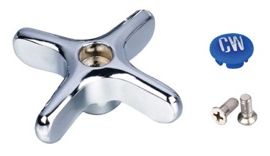 Chrome Plated Brass Cross Handle Kit, One Pcs
