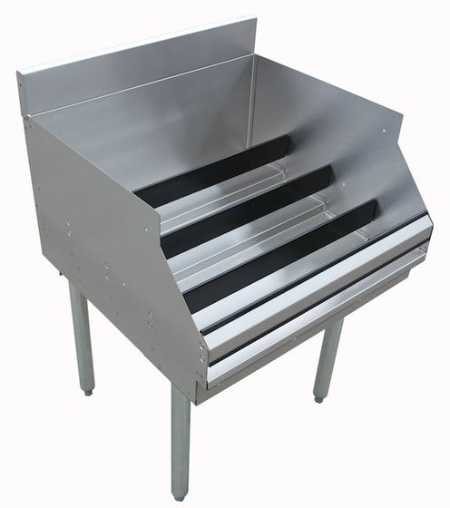 Liquor Display Rack with 6" Backsplash