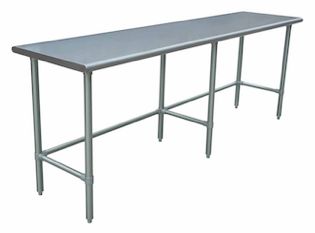 Worktable with Open Base – Galvanized Base