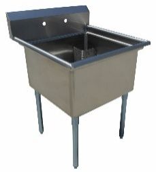18-Gauge 304 Stainless Compartment Sink – No Drainboard